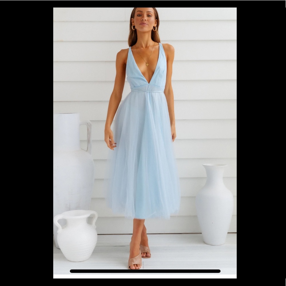 NWT Hello Molly Blue Midi Dress XS